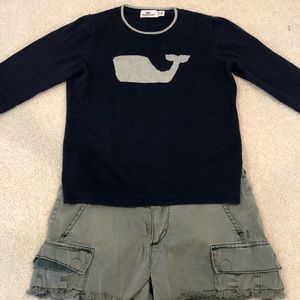 navy and silver vineyard vines sweater